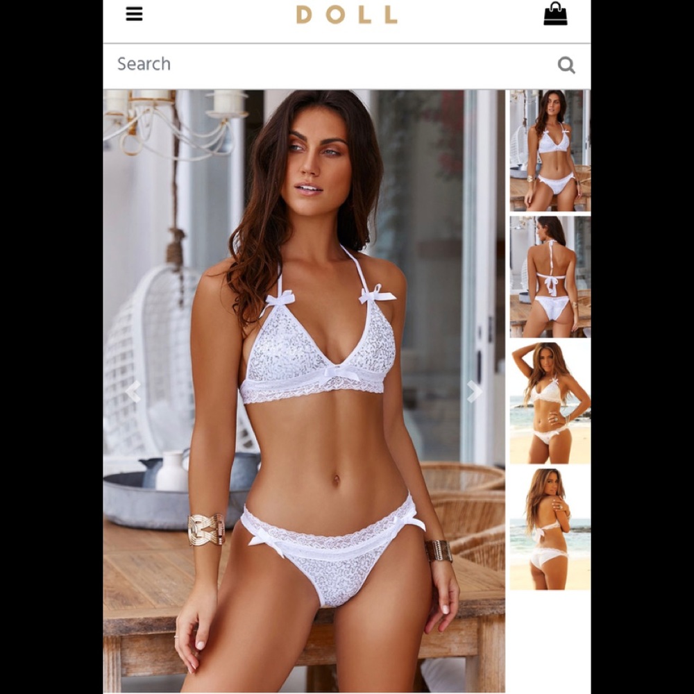 🤍👰NWT Doll Bridal Bikini